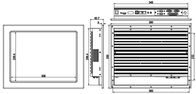 Schermo resistente 2LAN 4COM 4USB di tocco del pannello di progettazione Fanless industriale a 15 pollici del PC