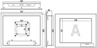 Monitor industriale del pannello di tocco di PLM-1201T 12,1» che sostiene le alte e risoluzioni basse