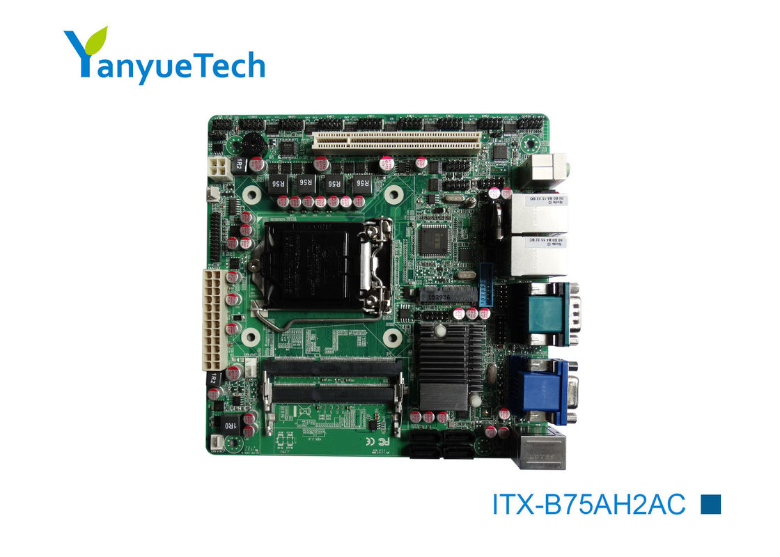 Slot PCI di COM 12 USB del chip 10 di Mini Itx Intel PCH B75 di gigabyte della scheda madre di ITX-B75AH2AC
